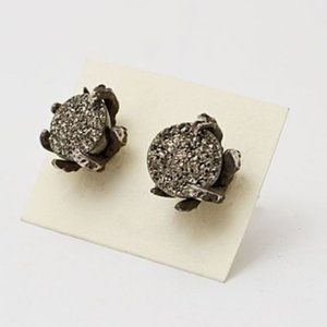 Lauren Wolf Druzy Claw Stud Earrings, Black